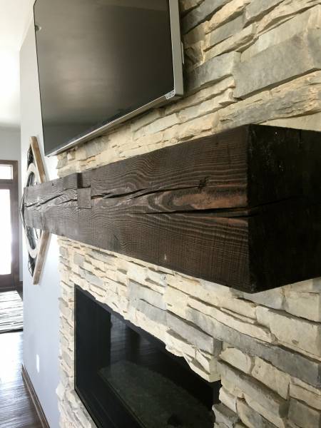 Dark Chocolate Sawn Cut Mantel