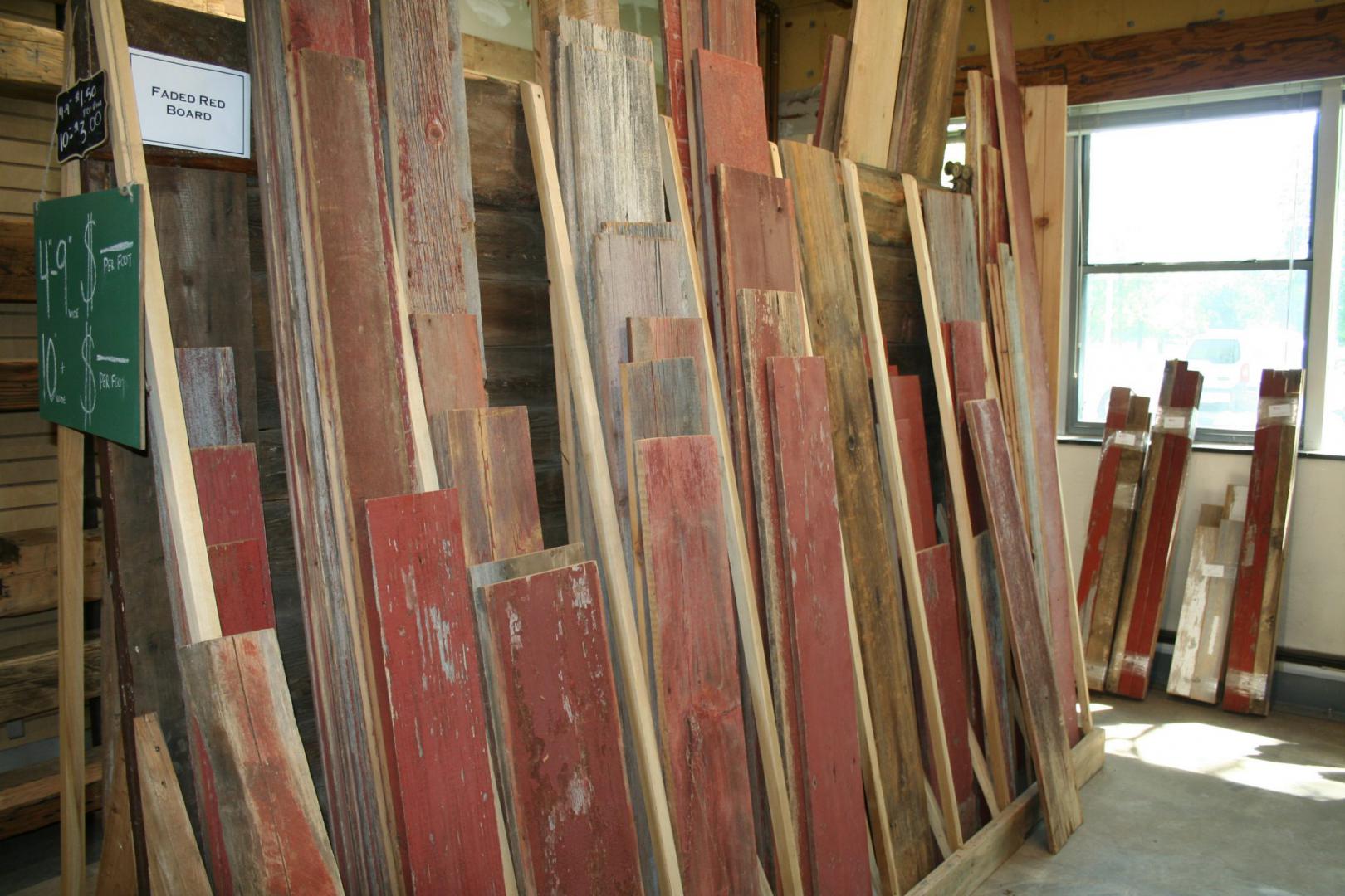 Barn Boards in Showroom