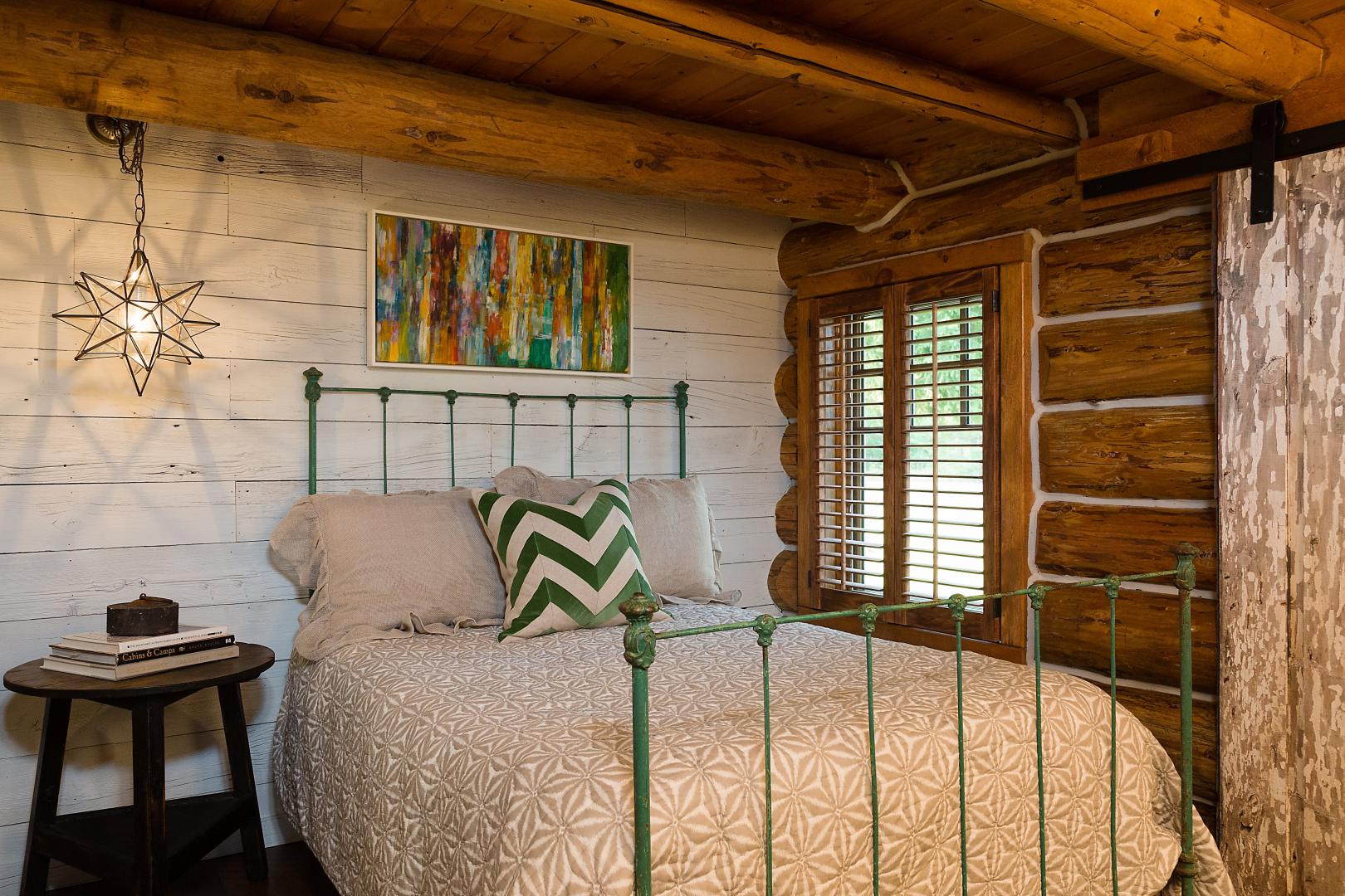 Custom reclaimed wood bedroom