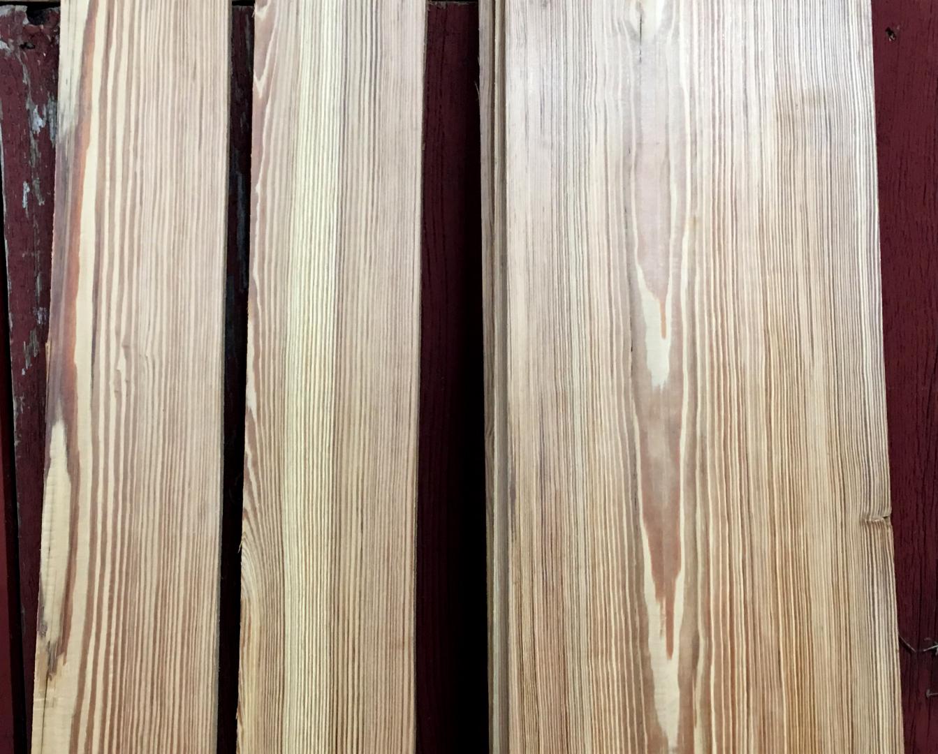 Wide plank heart pine lumber